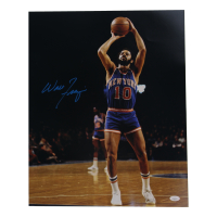 Walt Frazier Signed Knicks 16x20 Photo (JSA) at PristineAuction.com