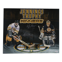 Rejean Lemelin & Andy Moog Signed Bruins 16x20 Photo (JSA) at PristineAuction.com