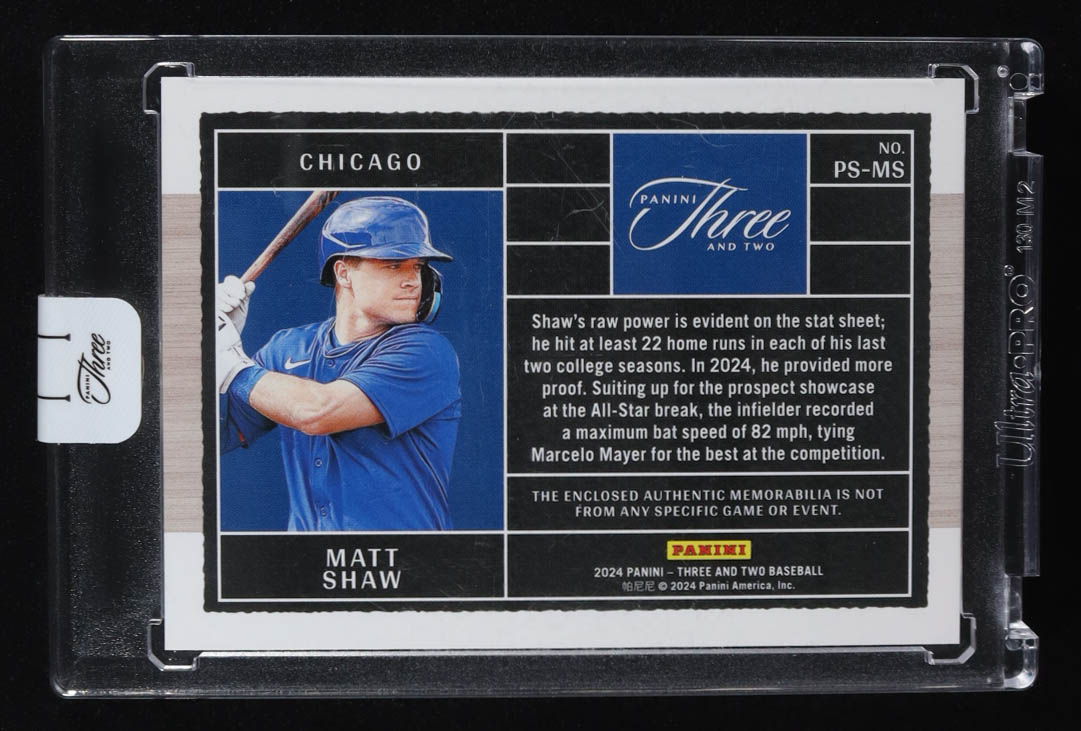 Matt Shaw 2024 Panini Three And Two #PS-MS RC #36/49 at PristineAuction.com Matt Shaw 2024 Panini Three And Two #PS-MS RC #36/49 at PristineAuction.com