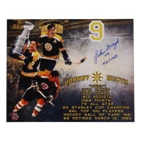 Johnny Bucyk Signed Bruins 8x10 Photo Inscribed "H.O.F. 1981" (AWM) at PristineAuction.com