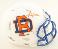 Audric Estime Signed Custom Speed Mini Helmet (Beckett) at PristineAuction.com