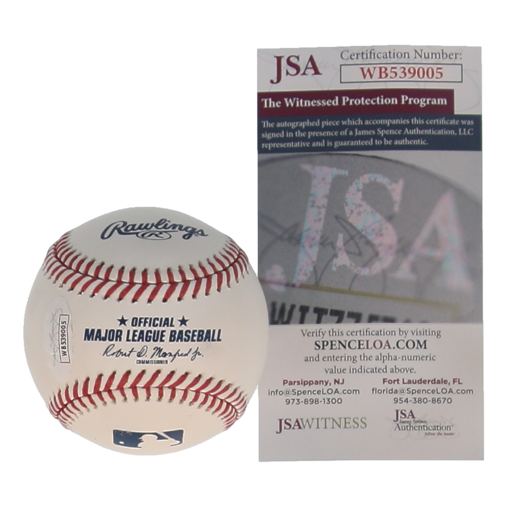 Billy Wagner Signed OML Baseball Inscribed "422 Svs" (JSA) at PristineAuction.com Billy Wagner Signed OML Baseball Inscribed "422 Svs" (JSA) at PristineAuction.com