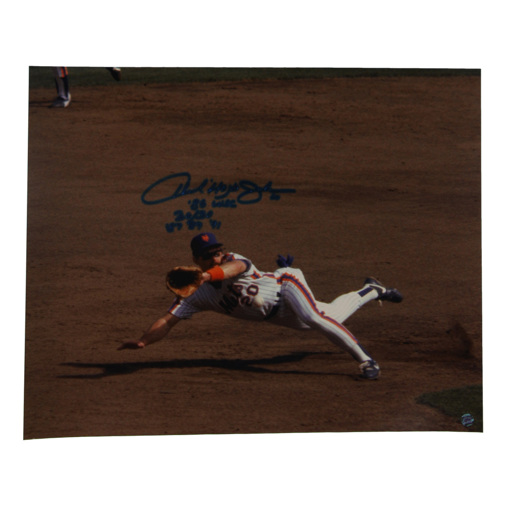 Howard "Hojo" Johnson Signed Mets 16x20 Photo Inscribed "86 WSC", "30/30", & "87 89 91" (AWM) at PristineAuction.com