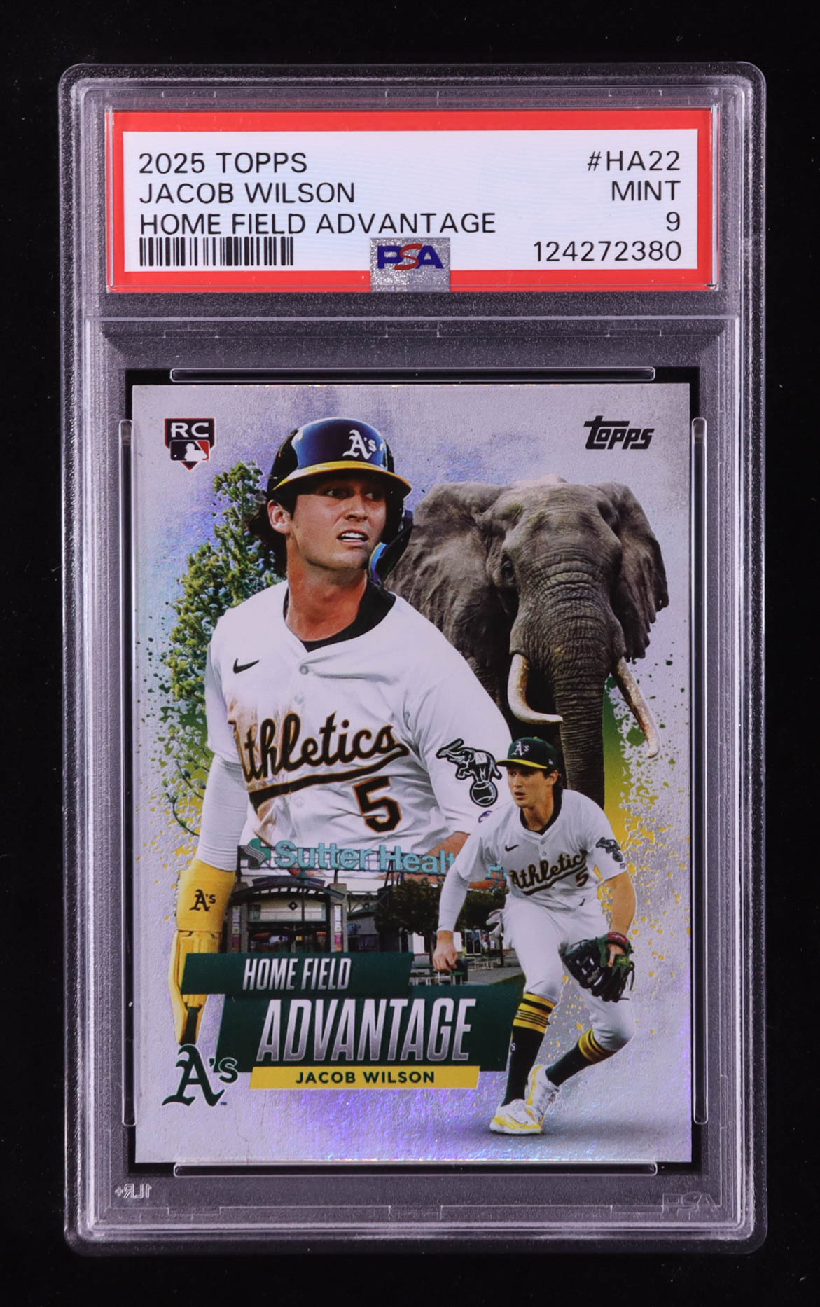 Jacob Wilson 2025 Topps Home Field Advantage #HA22 RC (PSA 9) at PristineAuction.com Jacob Wilson 2025 Topps Home Field Advantage #HA22 RC (PSA 9) at PristineAuction.com