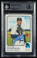 Aroldis Chapman Signed 2022 Topps Heritage #287 (BGS) at PristineAuction.com