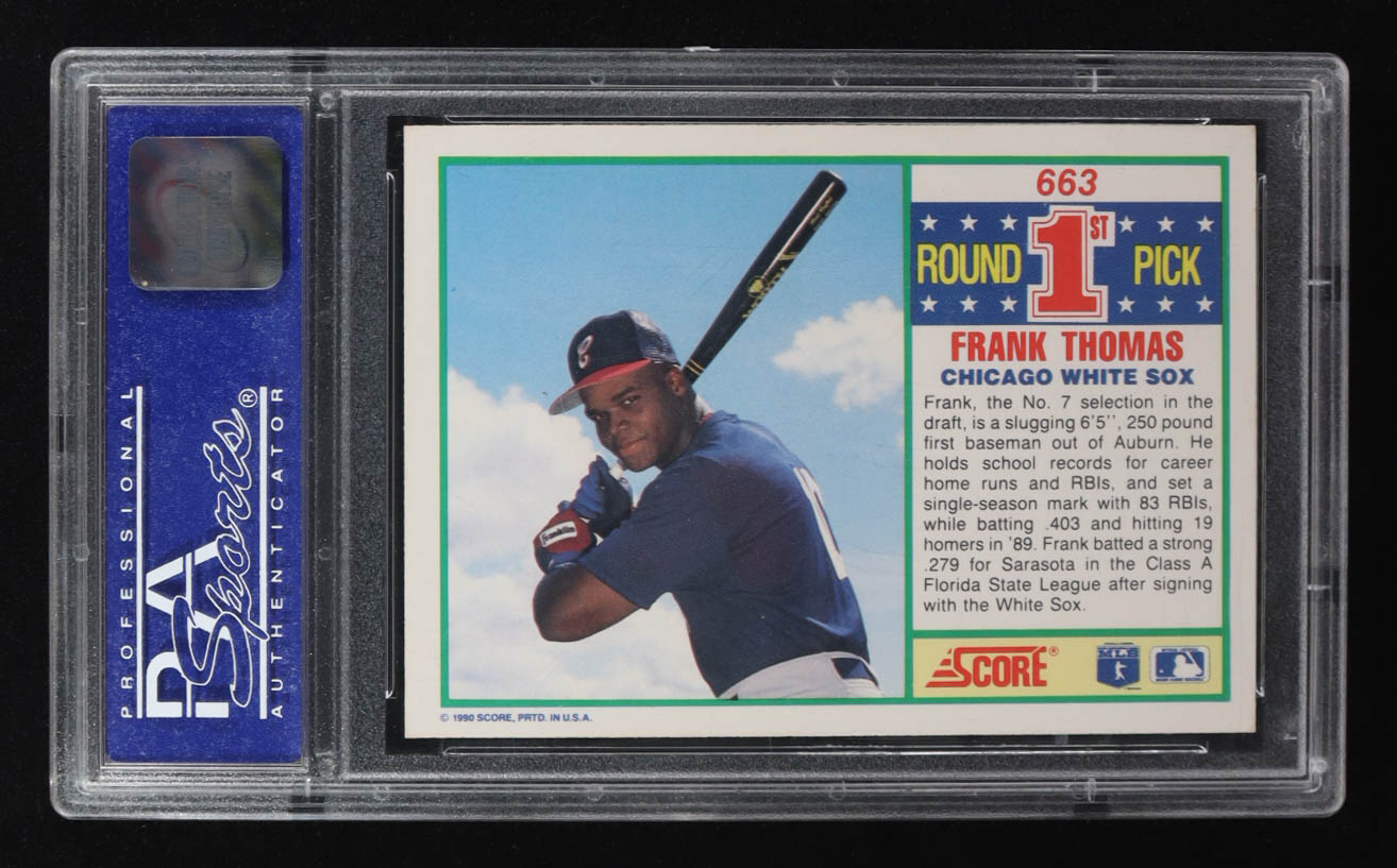 Frank Thomas 1990 Score #663 RC (PSA 8) at PristineAuction.com Frank Thomas 1990 Score #663 RC (PSA 8) at PristineAuction.com
