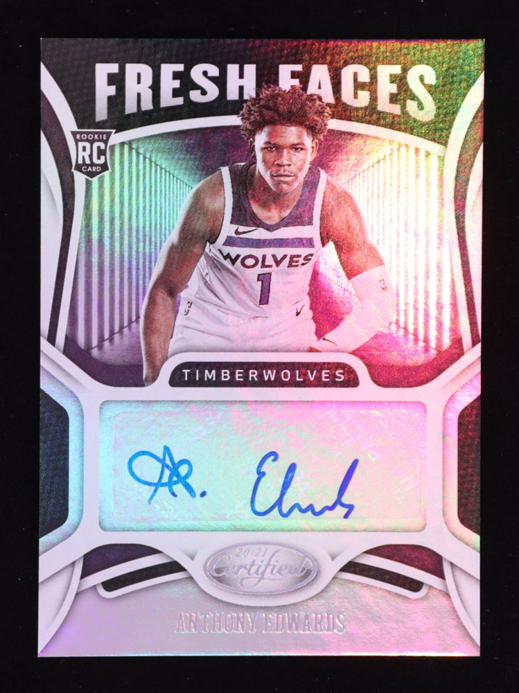 Anthony Edwards 2020-21 Certified Fresh Faces Signatures #1 RC