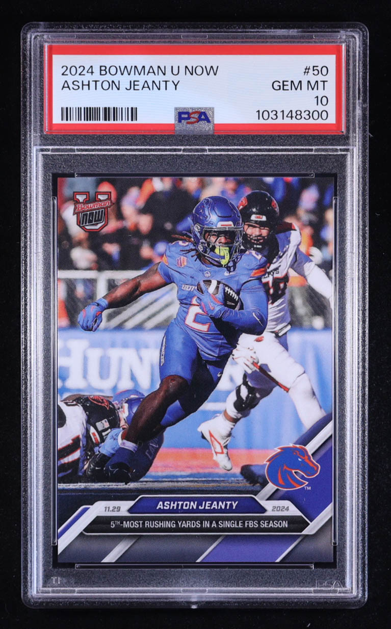 Ashton Jeanty 2024 Bowman University Now #50 RC (PSA 10) at PristineAuction.com Ashton Jeanty 2024 Bowman University Now #50 RC (PSA 10) at PristineAuction.com