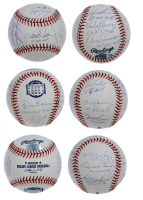 Yankees World Series MVP Winners OML Baseball Signed & Inscribed By (12) with Derek Jeter, Mariano Rivera, Whitey Ford (Steiner) at PristineAuction.com