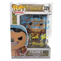 Patrick Seitz Signed "One Piece" #329 Franky Funko Pop! Vinyl Figure Inscribed "I'm Going to Show You What A Real Man Is!" & "Franky" (JSA) at PristineAuction.com