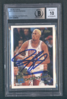 Dennis Rodman Signed 1995-96 Topps #227 (BGS | Autograph Grade 10) at PristineAuction.com