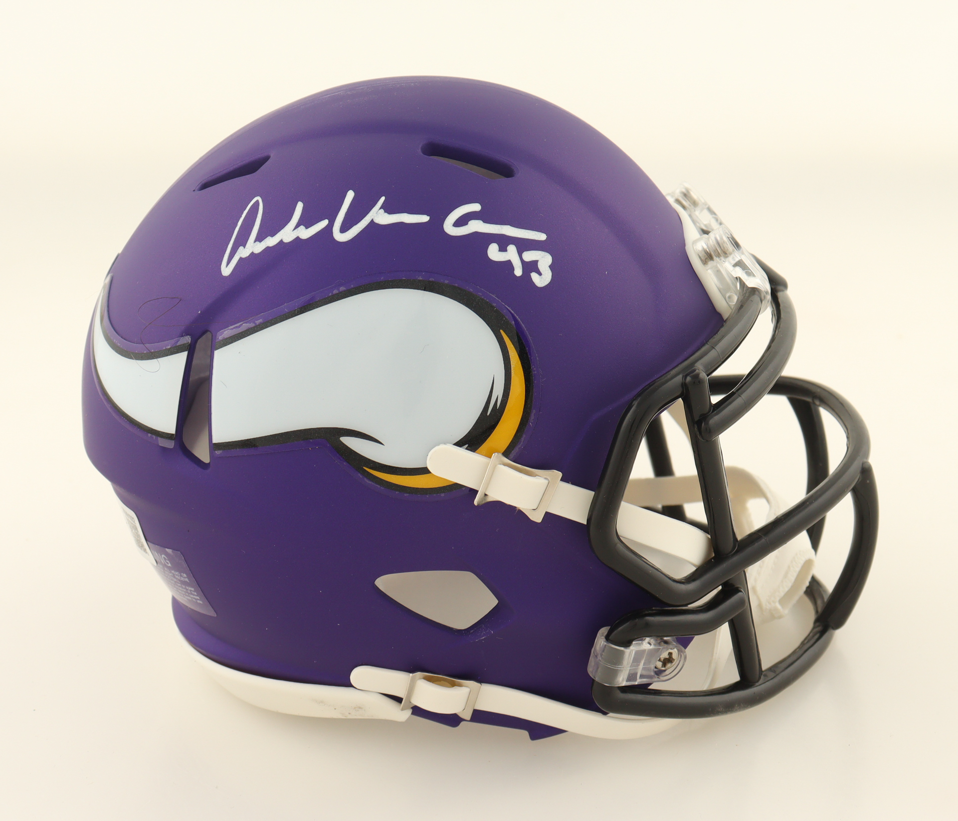 Andrew Van Ginkel Signed Vikings Speed Mini Helmet (Beckett) at PristineAuction.com Andrew Van Ginkel Signed Vikings Speed Mini Helmet (Beckett) at PristineAuction.com