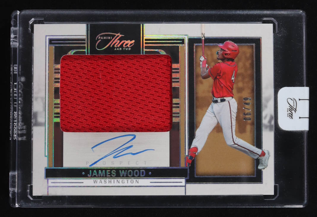 James Wood 2024 Panini Three And Two Jersey Autographs #PJA-JW #06/49 at PristineAuction.com James Wood 2024 Panini Three And Two Jersey Autographs #PJA-JW #06/49 at PristineAuction.com