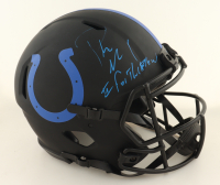 Pat McAfee Signed Colts Full-Size Authentic On-Field Eclipse Alternate Speed Helmet With Inscription (Beckett) at PristineAuction.com