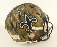 Drew Brees Signed Saints Full-Size Authentic On-Field Camo Alternate Speed Helmet (JSA) at PristineAuction.com