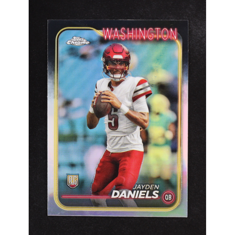 Jayden Daniels 2024 Topps Chrome Refractors #201 RC at PristineAuction.com