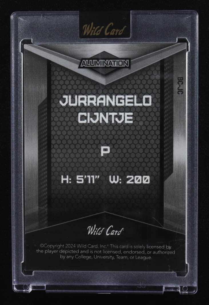 Jurrangelo Cijntje 2024 Wild Card Alumination Purple #BC-JC RC #1/10 at PristineAuction.com Jurrangelo Cijntje 2024 Wild Card Alumination Purple #BC-JC RC #1/10 at PristineAuction.com
