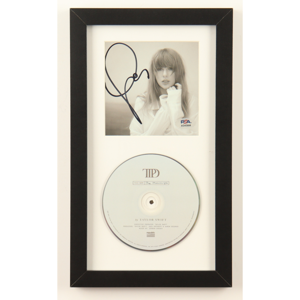 Taylor Swift Signed "The Tortured Poets Department" Custom Framed CD Insert Display (PSA) at PristineAuction.com