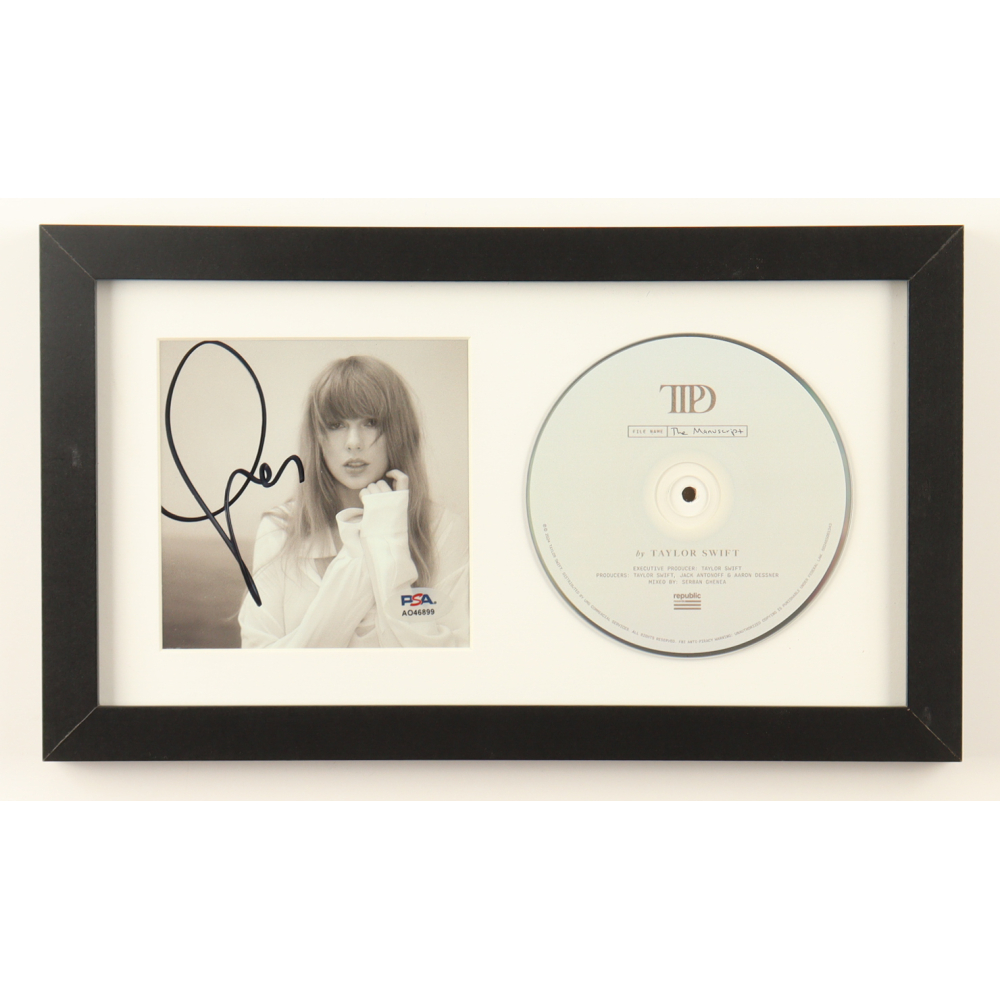 Taylor Swift Signed "The Tortured Poets Department" Custom Framed CD Insert Display (PSA) at PristineAuction.com