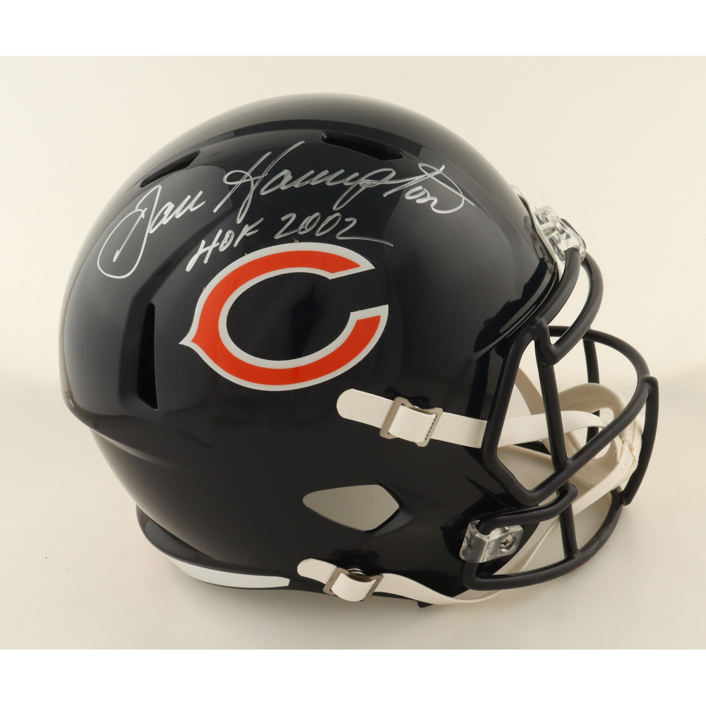 Dan Hampton Signed Bears Full-Size Speed Helmet Inscribed "HOF 2002" (Schwartz) at PristineAuction.com