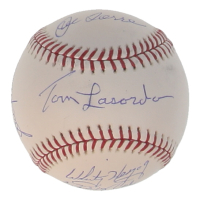Team Managers | OML Baseball Signed by (7) with Tommy Lasorda, Joe Torres, Tony LaRussa (AWM) at PristineAuction.com