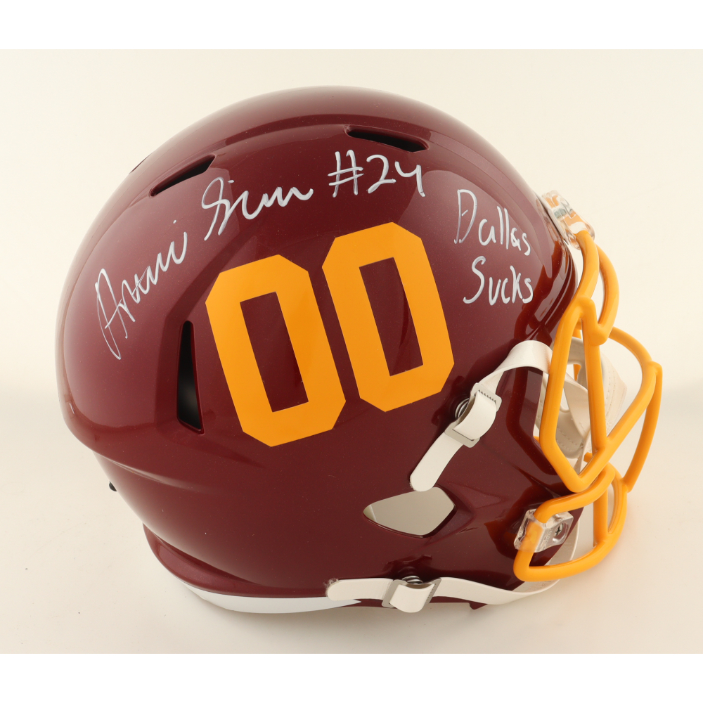 Antonio Gibson Signed Football Team Full-Size Speed Helmet Inscribed "Dallas Sucks" (JSA) at PristineAuction.com