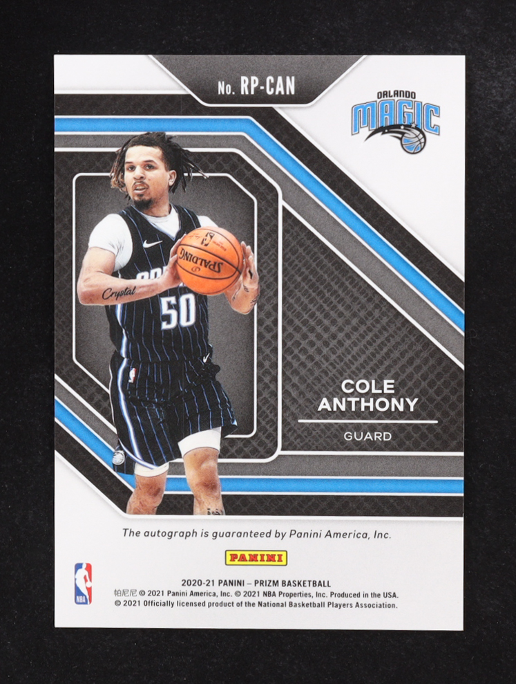 Cole Anthony 2020-21 Panini Prizm Rookie Penmanship #15 RC at PristineAuction.com Cole Anthony 2020-21 Panini Prizm Rookie Penmanship #15 RC at PristineAuction.com