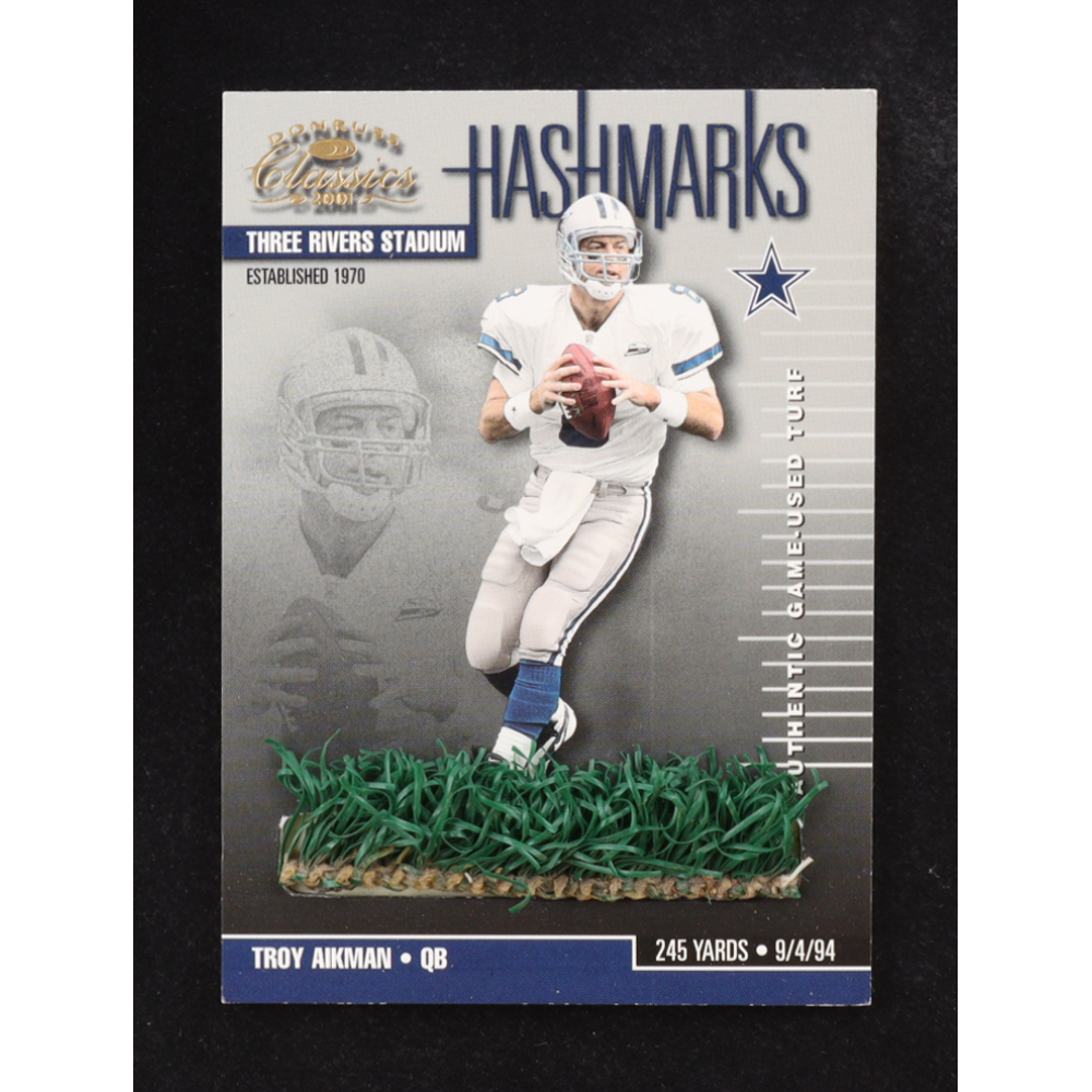 Troy Aikman 2001 Donruss Classics Hash Marks #HM6 at PristineAuction.com