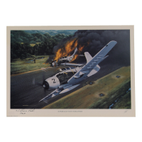 Bernard Fisher Signed 'Downed But Not Forgotten' 11.5x16 Lithograph Inscribed "CMOH" (AIV) at PristineAuction.com