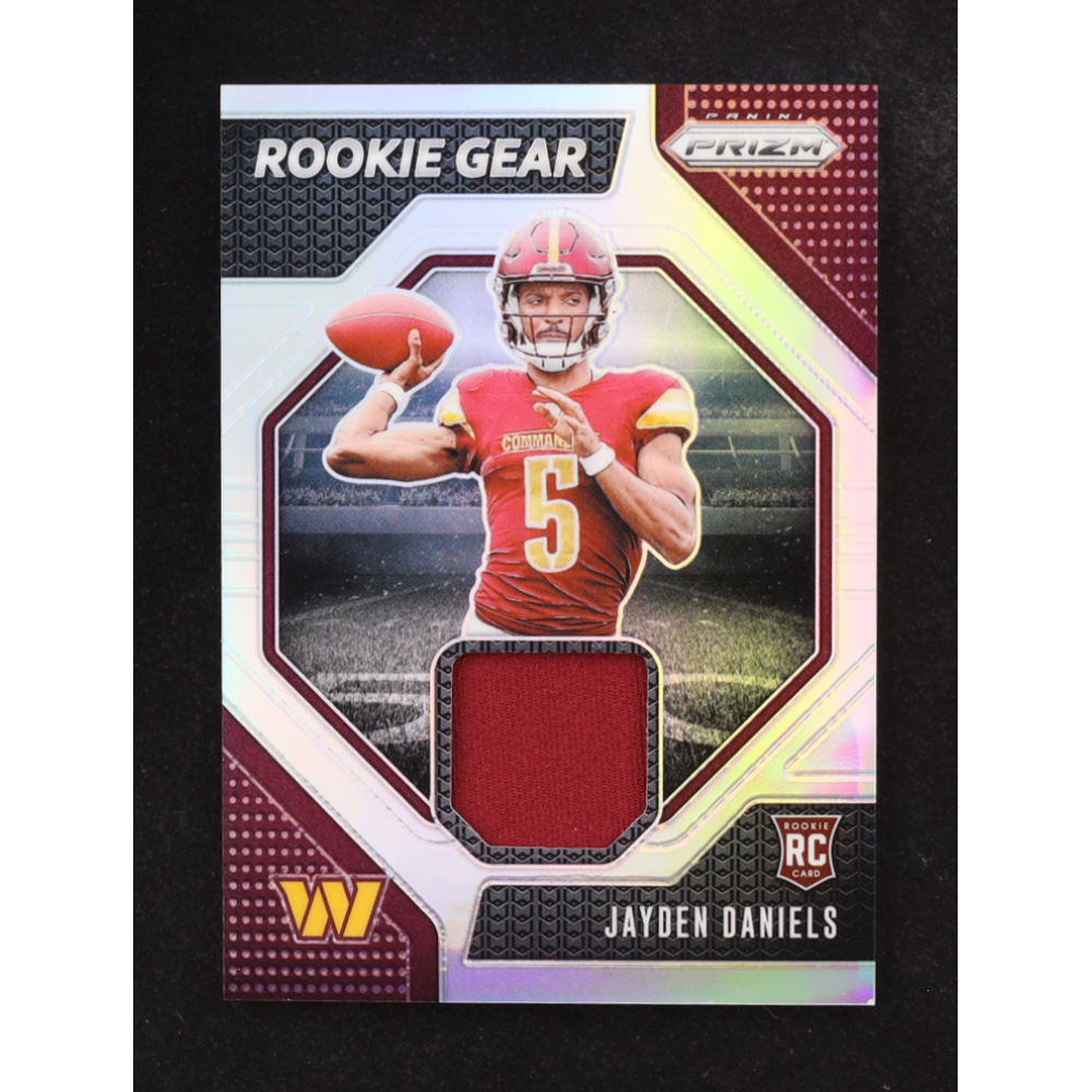 Jayden Daniels 2024 Panini Prizm Rookie Gear #2 RC at PristineAuction.com
