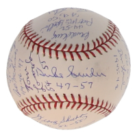 1940s-1950s Brooklyn Dodgers | OML Baseball Signed by (20) with Duke Snider, Tommy Lasorda, Ralph Branca (AWM) at PristineAuction.com