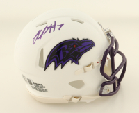 Rashod Bateman Signed Ravens Speed Mini Helmet (Beckett) at PristineAuction.com