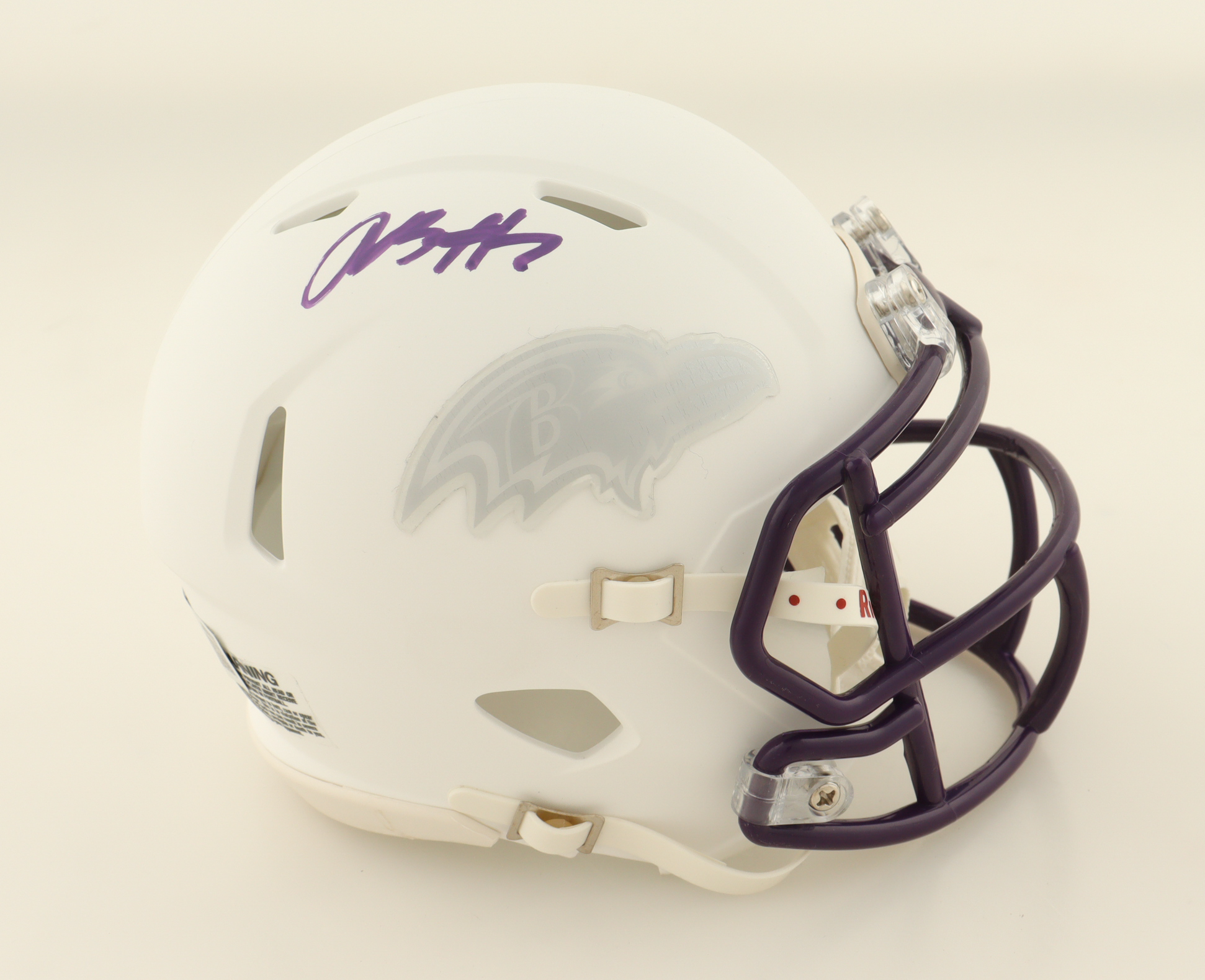 Rashod Bateman Signed Ravens Speed Mini Helmet (Beckett) at PristineAuction.com Rashod Bateman Signed Ravens Speed Mini Helmet (Beckett) at PristineAuction.com