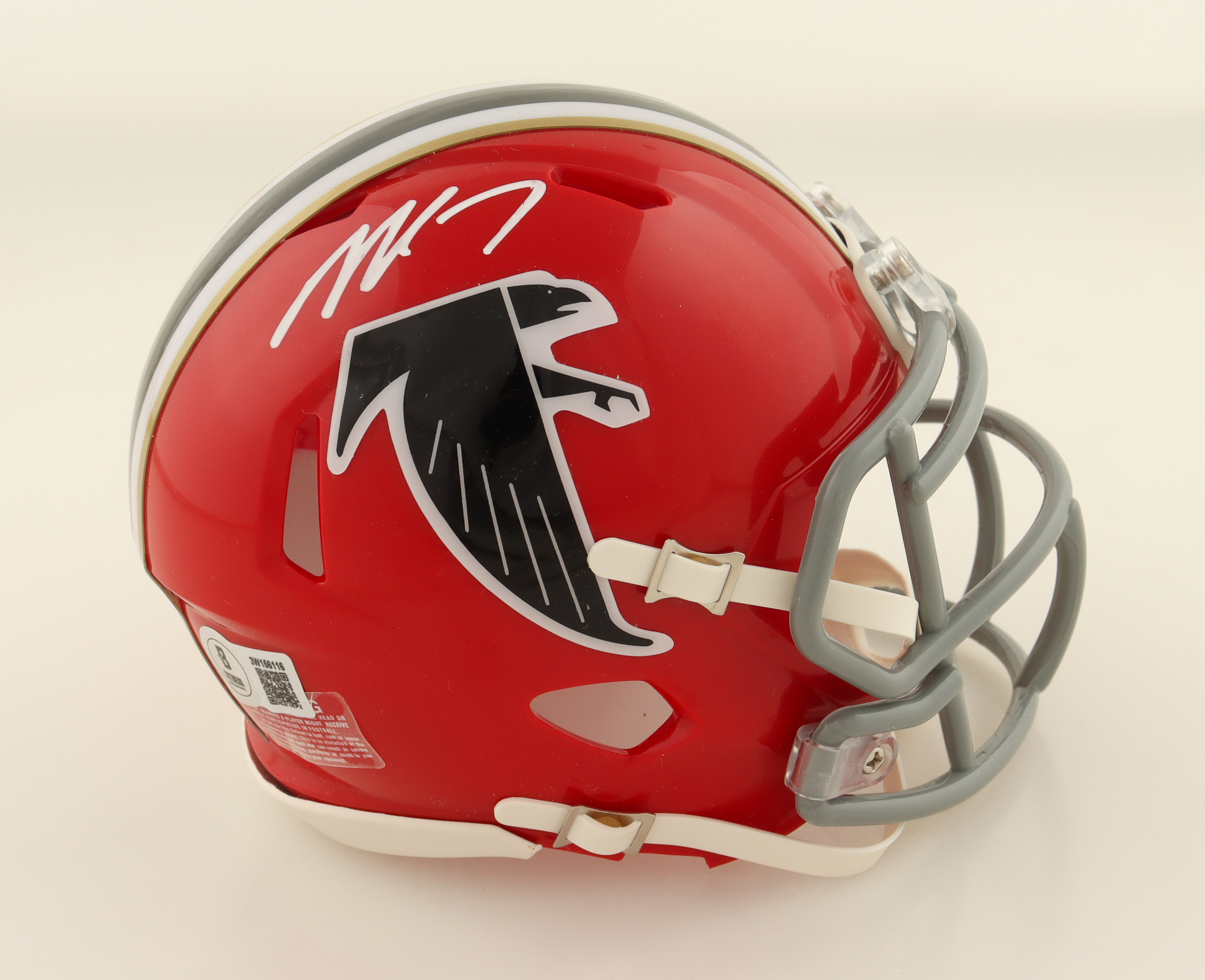 Michael Vick Signed Falcons Speed Mini Helmet (Beckett) at PristineAuction.com Michael Vick Signed Falcons Speed Mini Helmet (Beckett) at PristineAuction.com