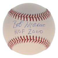 Bob McAdoo Signed OML Baseball Inscribed "HOF 2000" (AWM) at PristineAuction.com