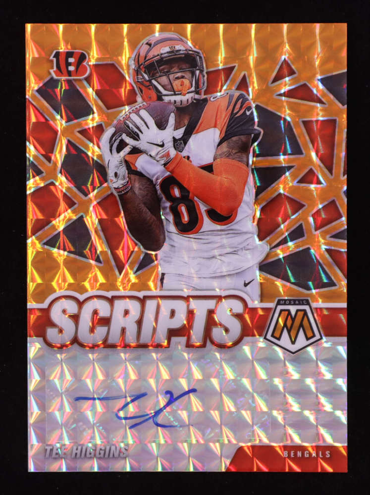 Tee Higgins 2020 Panini Mosaic Rookie Scripts Orange #13 RC