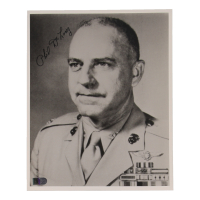 Philip DeLong Signed 8x10 Photo WWII VMF-212 Ace 13.166 Victories (AIV) at PristineAuction.com