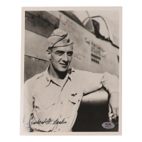 Richard Dunkin Signed 8x10 Photo WWII 325th FG Ace 9 Victories (PSA) at PristineAuction.com