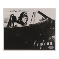 William Dunn Signed 8x10 Photo (PSA) WWII Ace 71 Sqn, 406 FG 6 Victories at PristineAuction.com