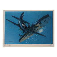 WWII VC-40 Dive Bomber Pilot Paul Brehm Signed "Big-Tailed Beast" Signed 11.5x16 Lithograph with Rank Inscription (AIV) at PristineAuction.com