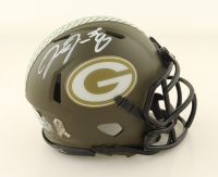 Josh Jacobs Signed Packers Salute To Service Alternate Speed Mini Helmet (Beckett) at PristineAuction.com