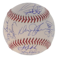 1986 Mets | 1986 World Series Logo Baseball Team-Signed by (27) with Keith Hernandez, Darryl Strawberry, Dwight Gooden (JSA) at PristineAuction.com