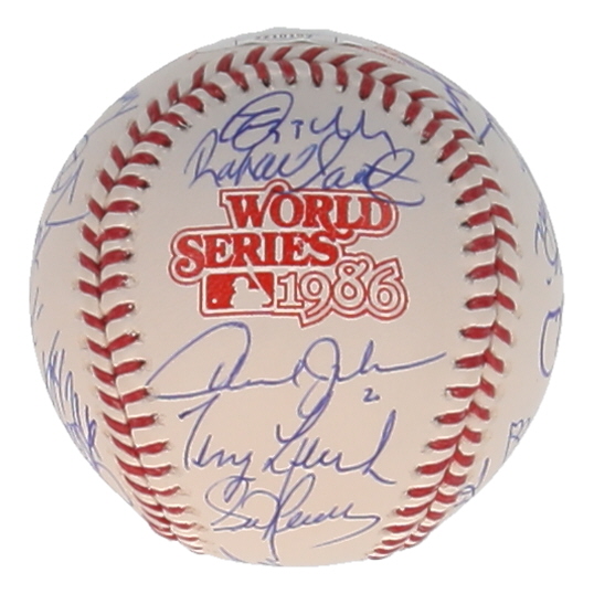 1986 Mets | 1986 World Series Logo Baseball Team-Signed by (27) with Keith Hernandez, Darryl Strawberry, Dwight Gooden (JSA) at PristineAuction.com 1986 Mets | 1986 World Series Logo Baseball Team-Signed by (27) with Keith Hernandez, Darryl Strawberry, Dwight Gooden (JSA) at PristineAuction.com