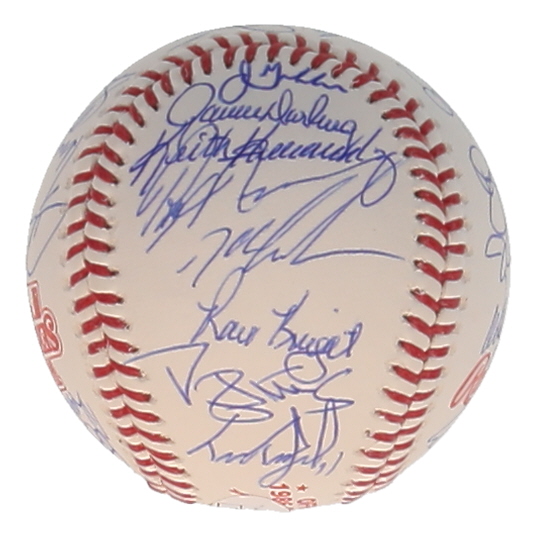 1986 Mets | 1986 World Series Logo Baseball Team-Signed by (27) with Keith Hernandez, Darryl Strawberry, Dwight Gooden (JSA) at PristineAuction.com 1986 Mets | 1986 World Series Logo Baseball Team-Signed by (27) with Keith Hernandez, Darryl Strawberry, Dwight Gooden (JSA) at PristineAuction.com