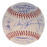 1986 Mets | 1986 World Series Logo Baseball Team-Signed by (27) with Keith Hernandez, Darryl Strawberry, Dwight Gooden (JSA) at PristineAuction.com