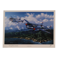 Marge Bong Drucker Signed 'A Pair of Aces' 11.5x16 Lithograph (AIV) at PristineAuction.com