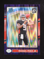 Michael Penix Jr. 2024 Panini Donruss Optic Prizm Purple Shock RR #279 RC at PristineAuction.com
