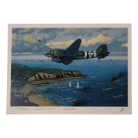 Selve Matheson Signed 'D-Day Invaders' 11.5x16 Lithograph Inscribed "Maj Gen USA Ret" (AIV) at PristineAuction.com