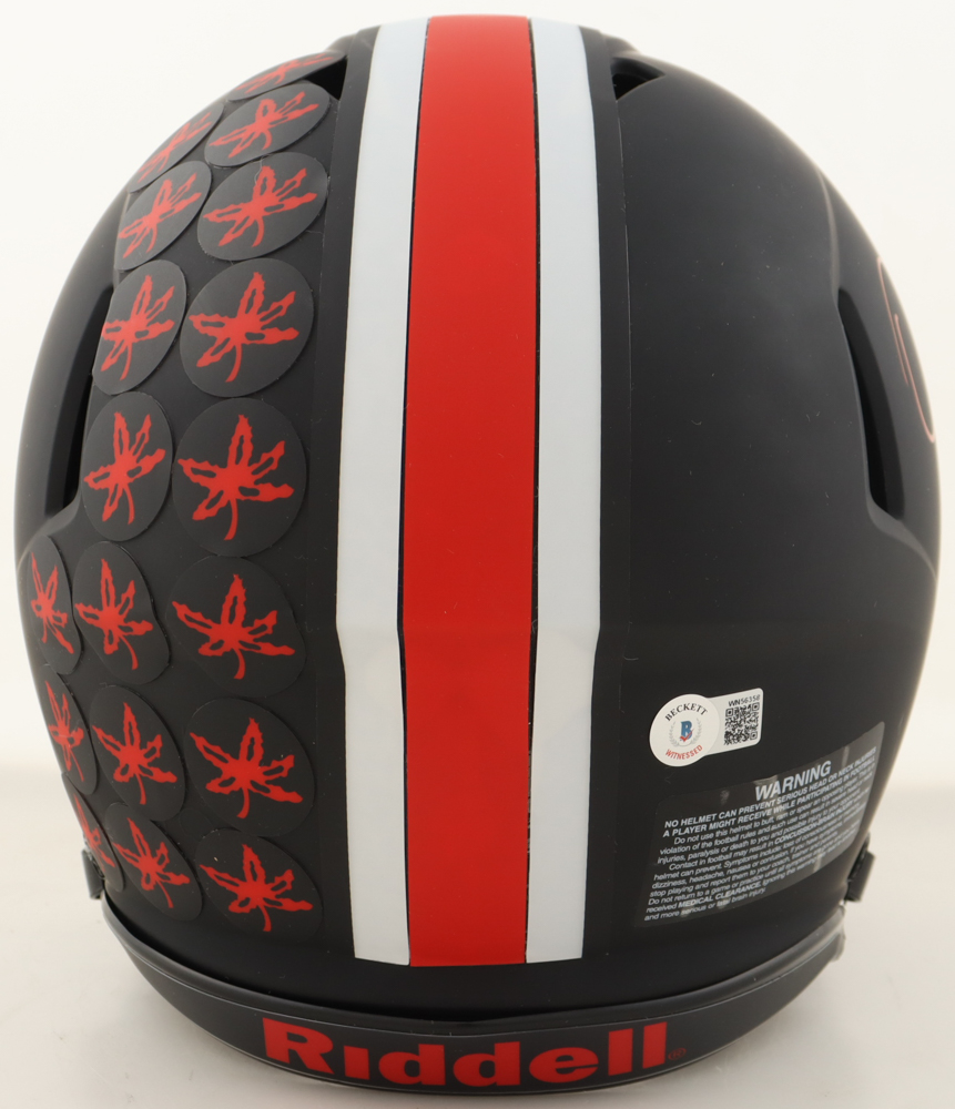 Quinn Ewers Signed Ohio State Buckeyes Full-Size Authentic On-Field Eclipse Alternate Speed Helmet (Beckett) at PristineAuction.com Quinn Ewers Signed Ohio State Buckeyes Full-Size Authentic On-Field Eclipse Alternate Speed Helmet (Beckett) at PristineAuction.com