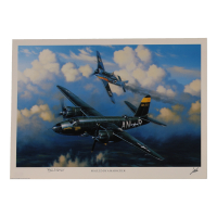 WWII B-26 Tailgunner William Norris Signed "Mauled By A Marauder" 11.5x16 Lithograph (AIV) at PristineAuction.com